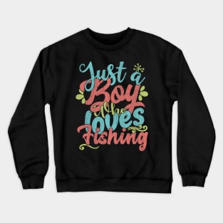 Just A Boy Who Loves Fishing Gift product Crewneck Sweatshirt